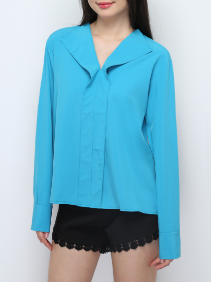 Collar Long Sleeve Blouse 28070