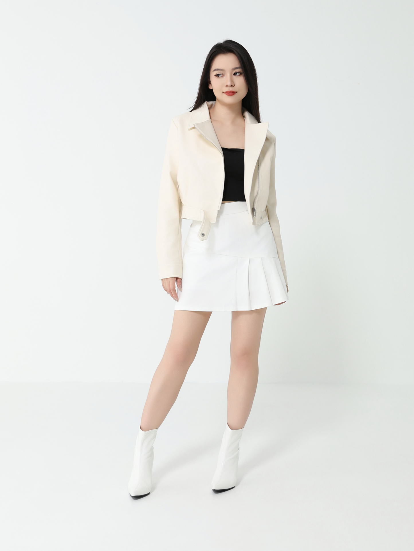 Leather Front Zip Jacket DJ101