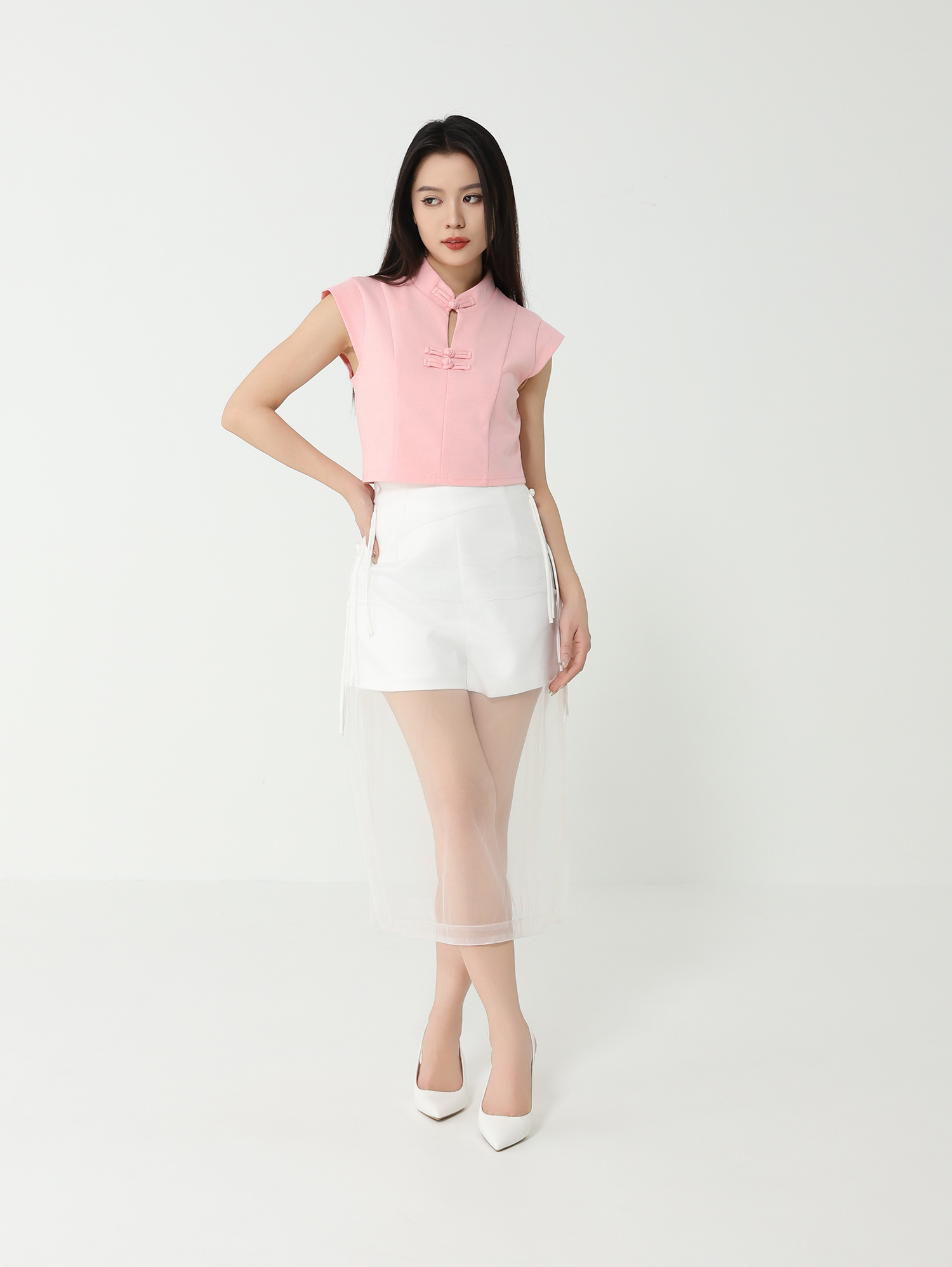 Cap Sleeve New Year Wear Top DJ097