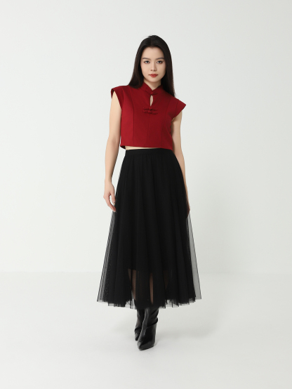 Cap Sleeve New Year Wear Top DJ097