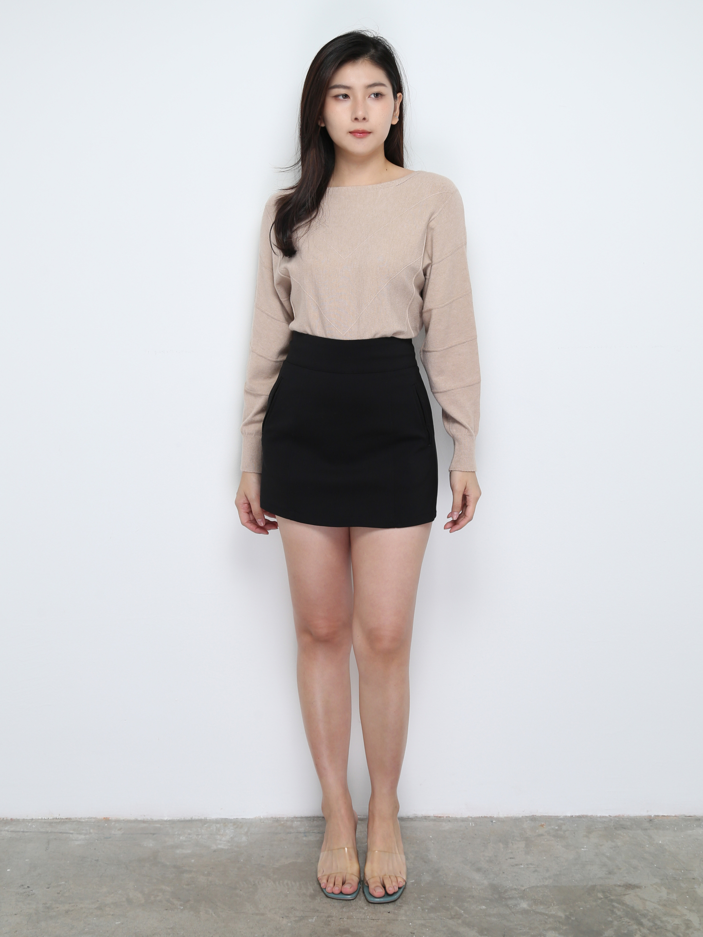 High Waist Irregular Long Skirt Pants 28341