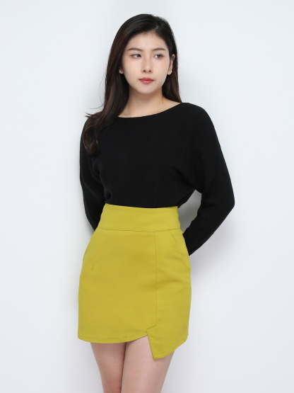 High Waist Irregular Long Skirt Pants 28341