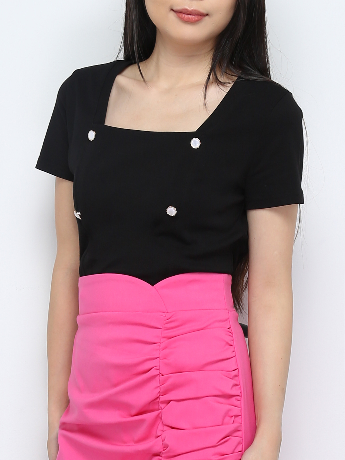 Front Decorative Button Top 28238