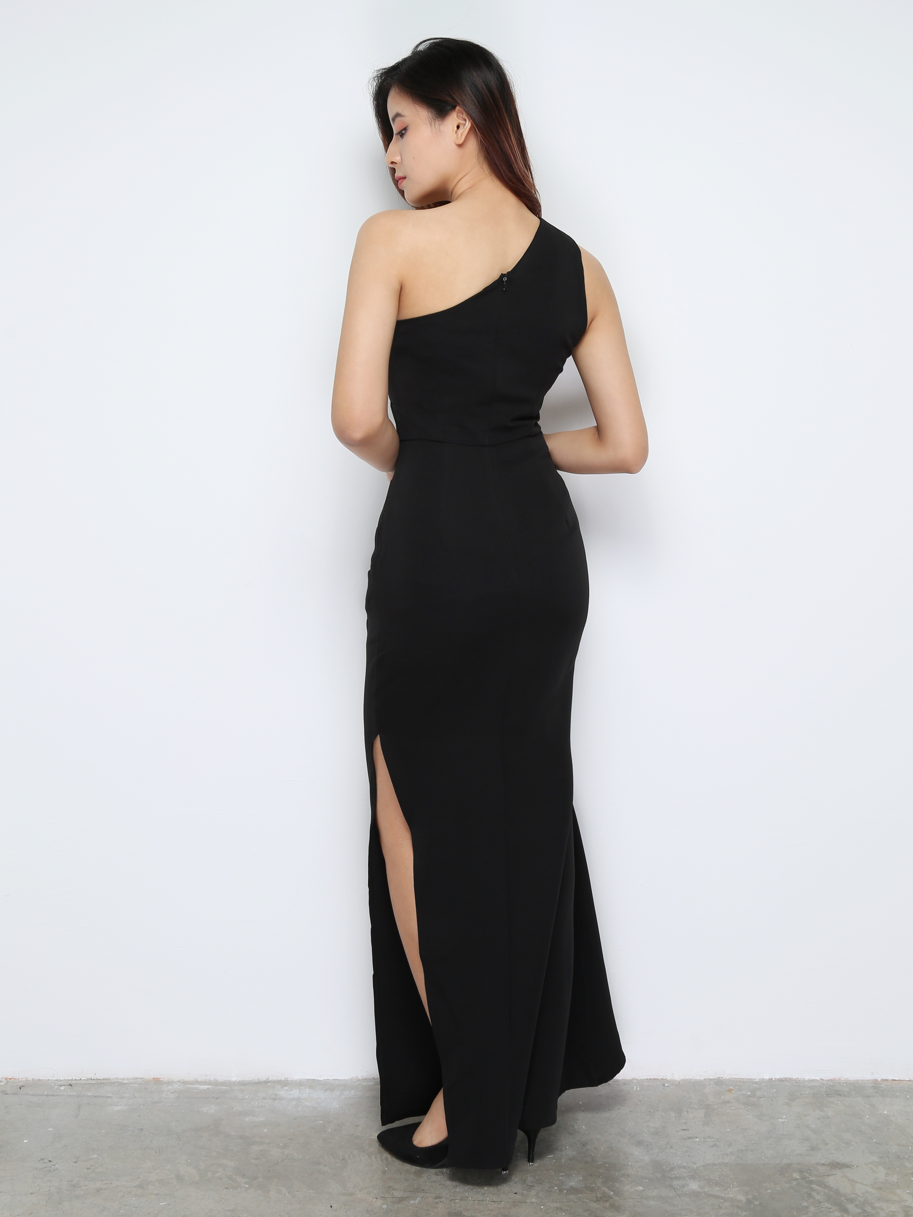 Sloping Side Plested Dress 28241