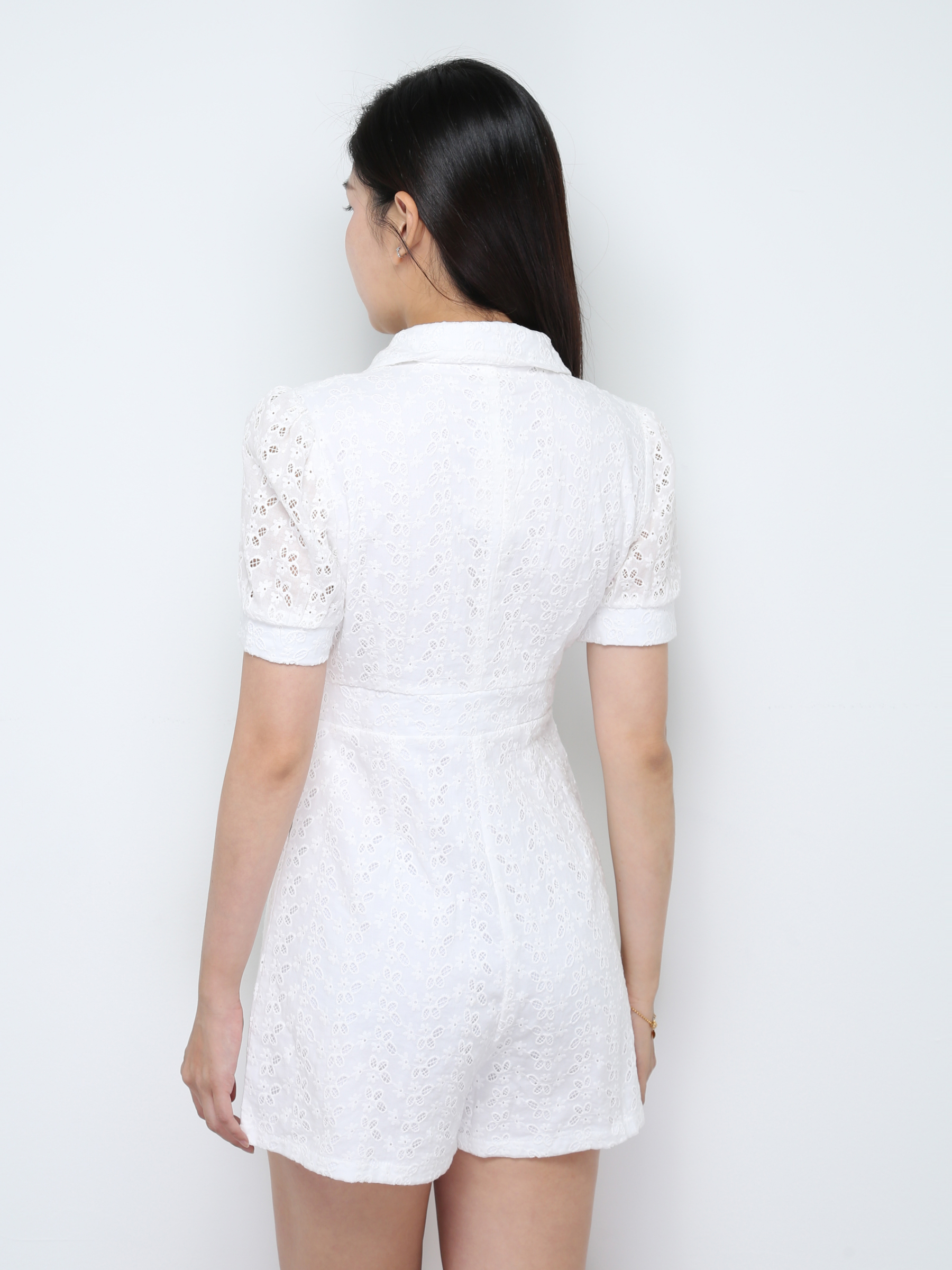 Eyelet Front Button Jumpsuit 28255