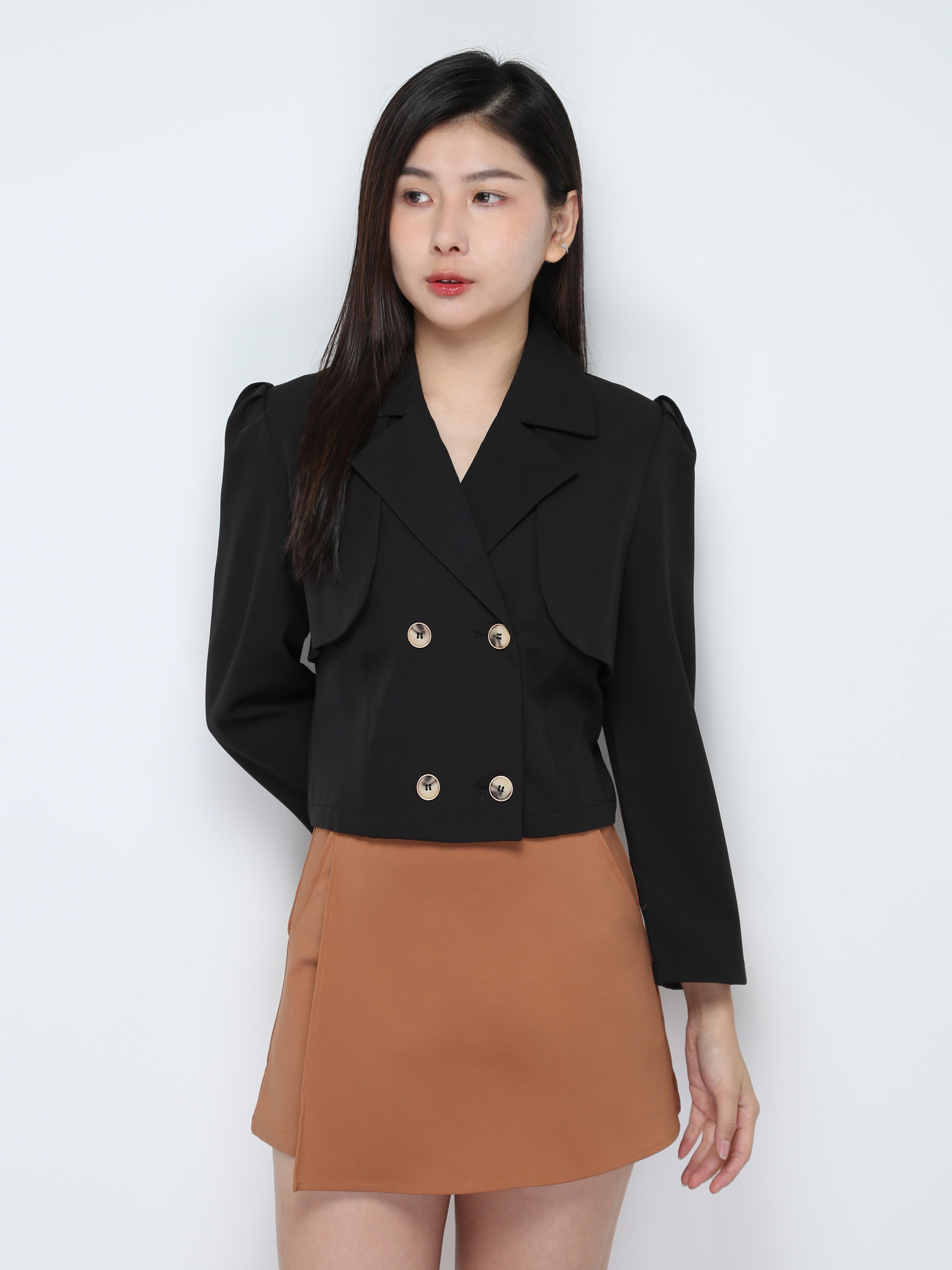 High Waist Side Pocket Wrap Skirt Pants 28291