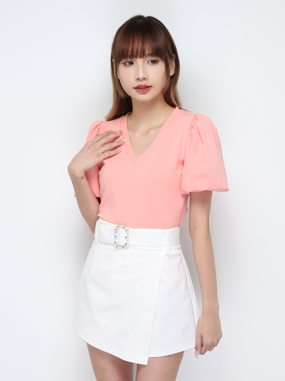 Short Pant With Decorative Belt 29608