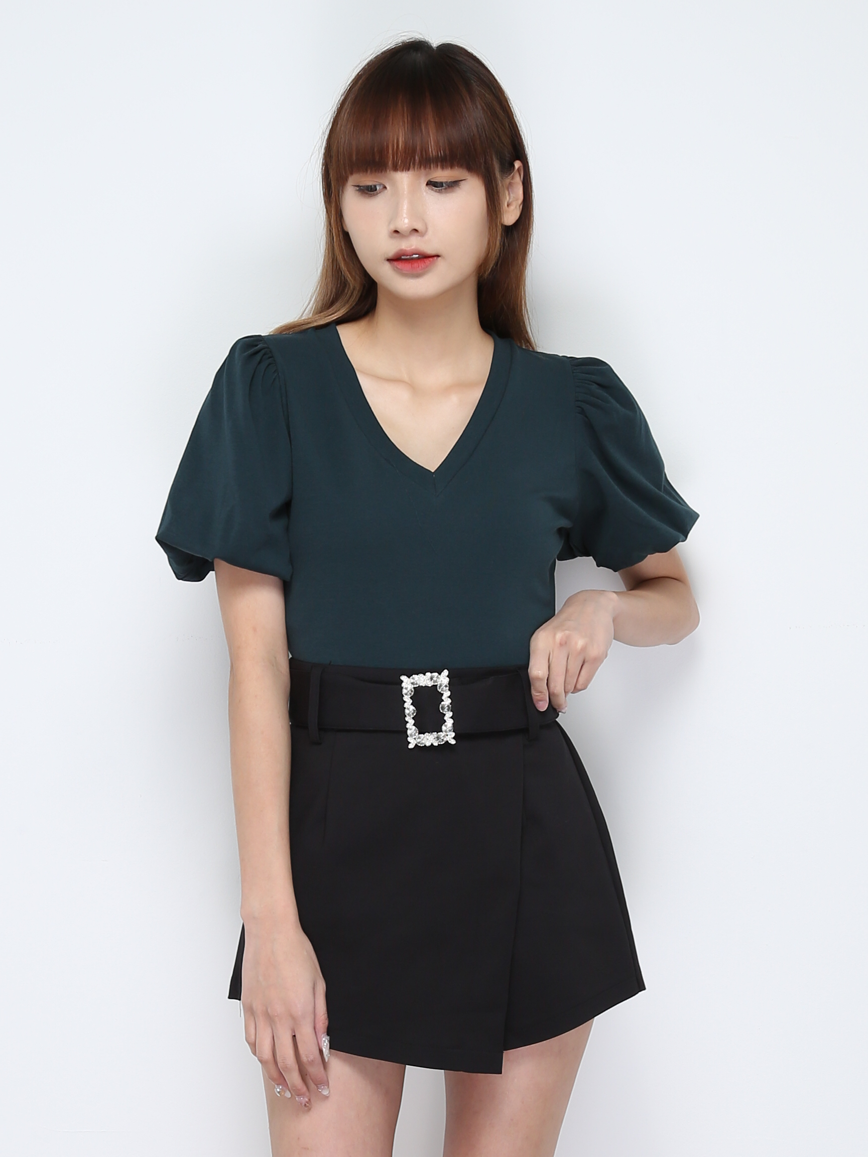 Short Pant With Decorative Belt 29608