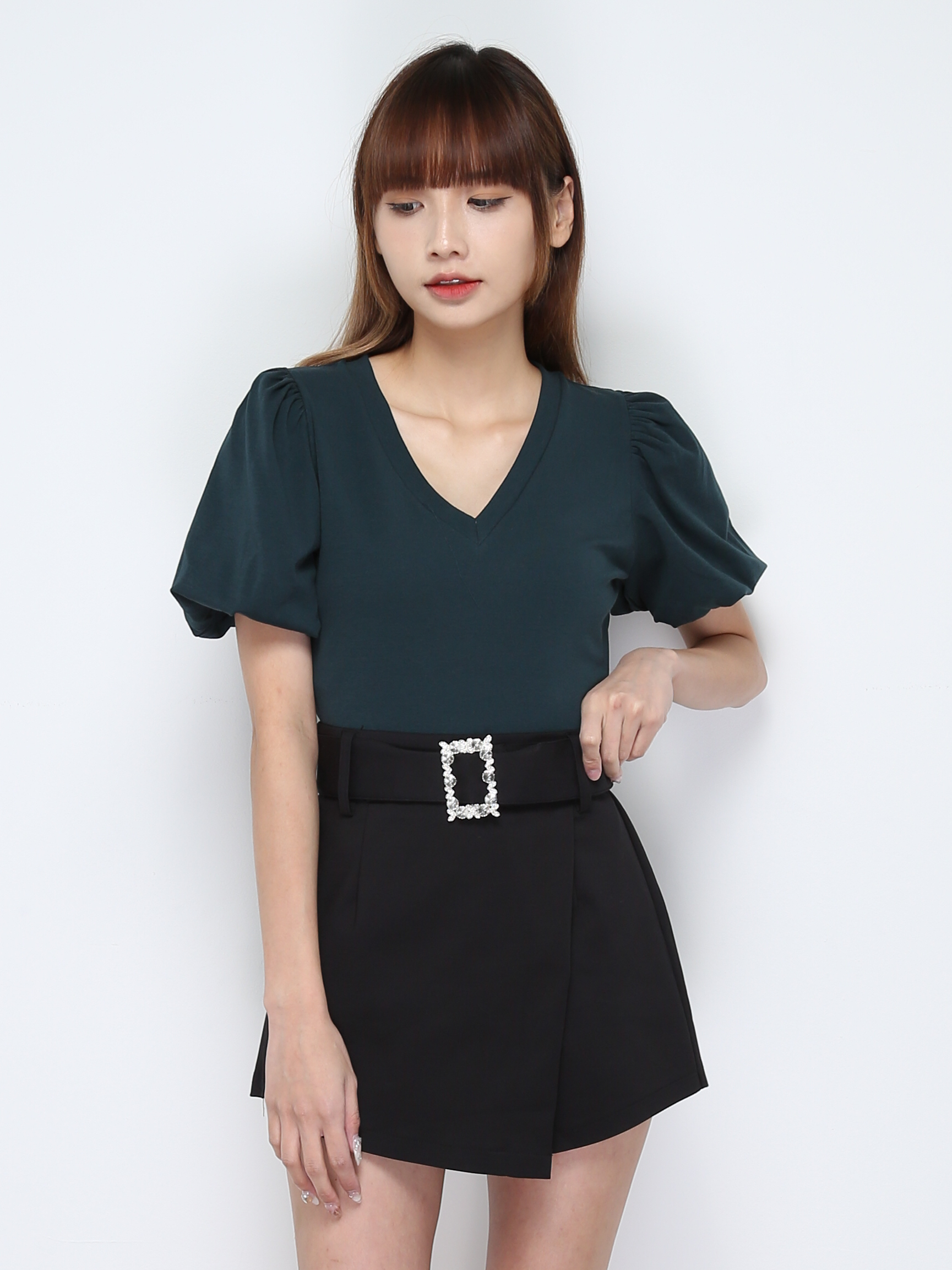Short Pant With Decorative Belt 29608