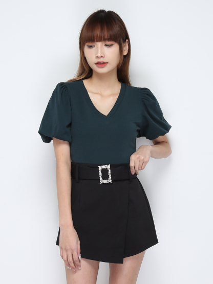 Short Pant With Decorative Belt 29608