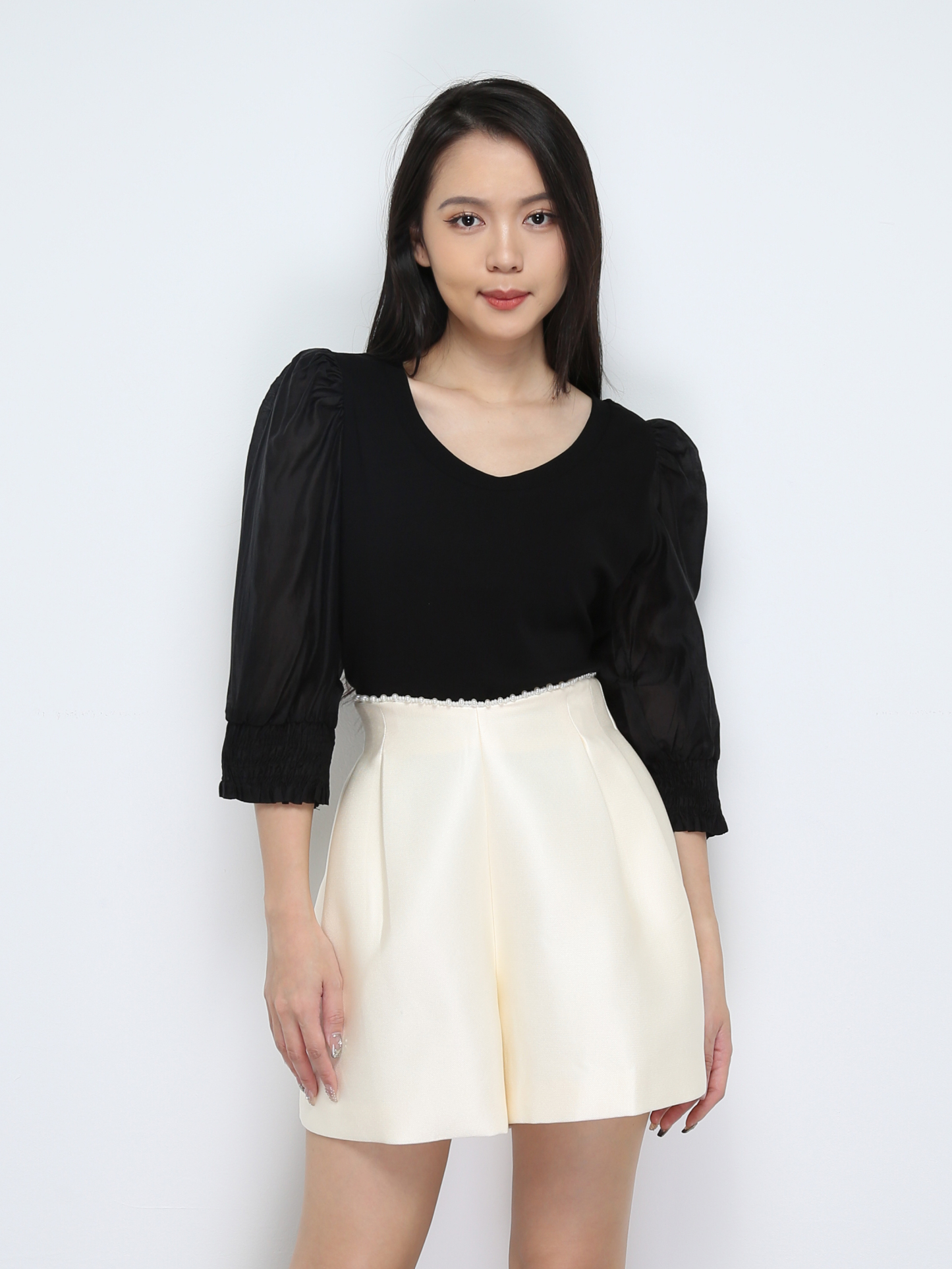 Round Neck Long Sleeve Top 28283