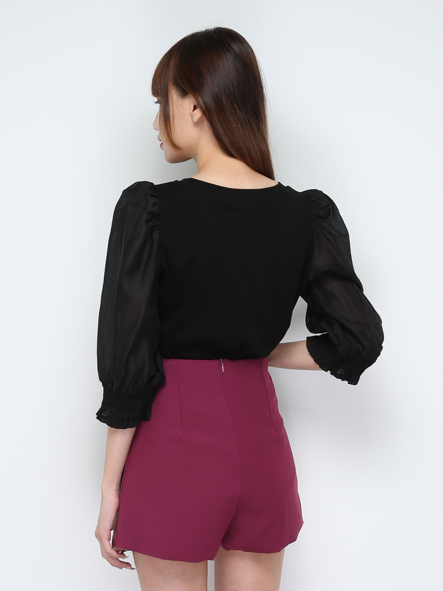 Round Neck Long Sleeve Top 28283