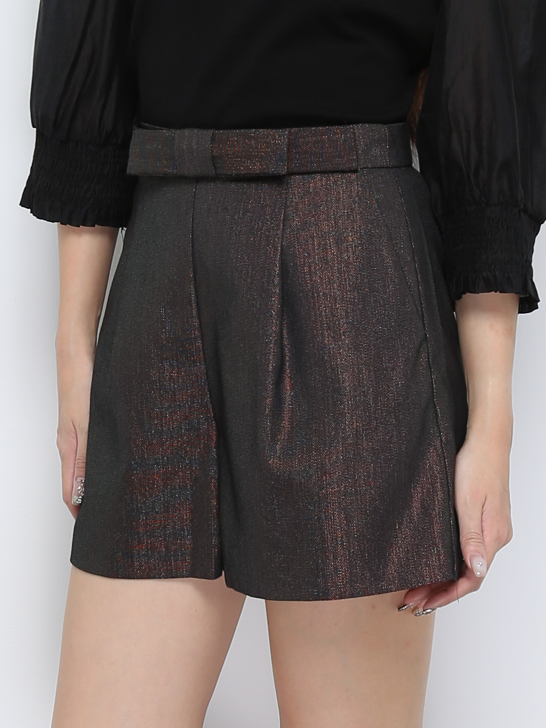 High Waist Side Pocekt Short Pants 28285