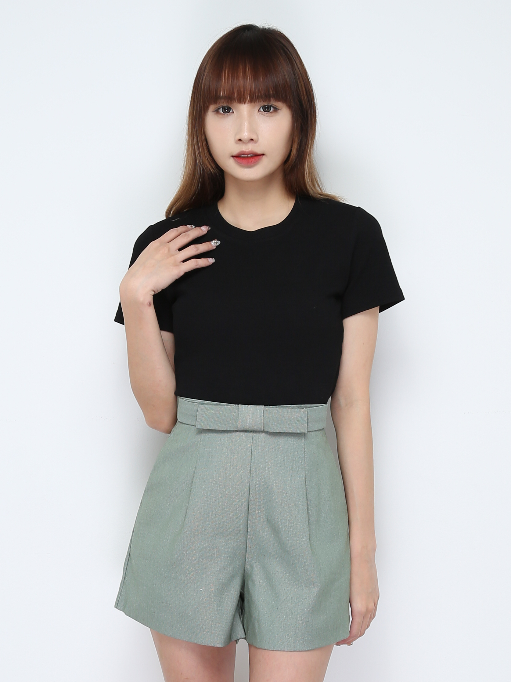 High Waist Side Pocekt Short Pants 28285