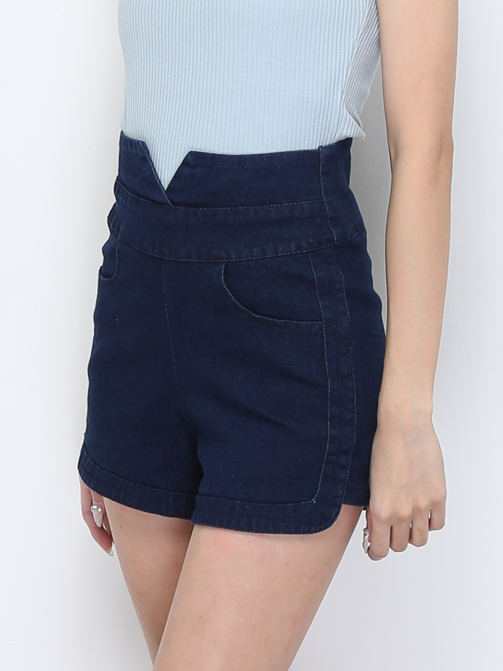 Denim Back Zip Skirt Pant 28375