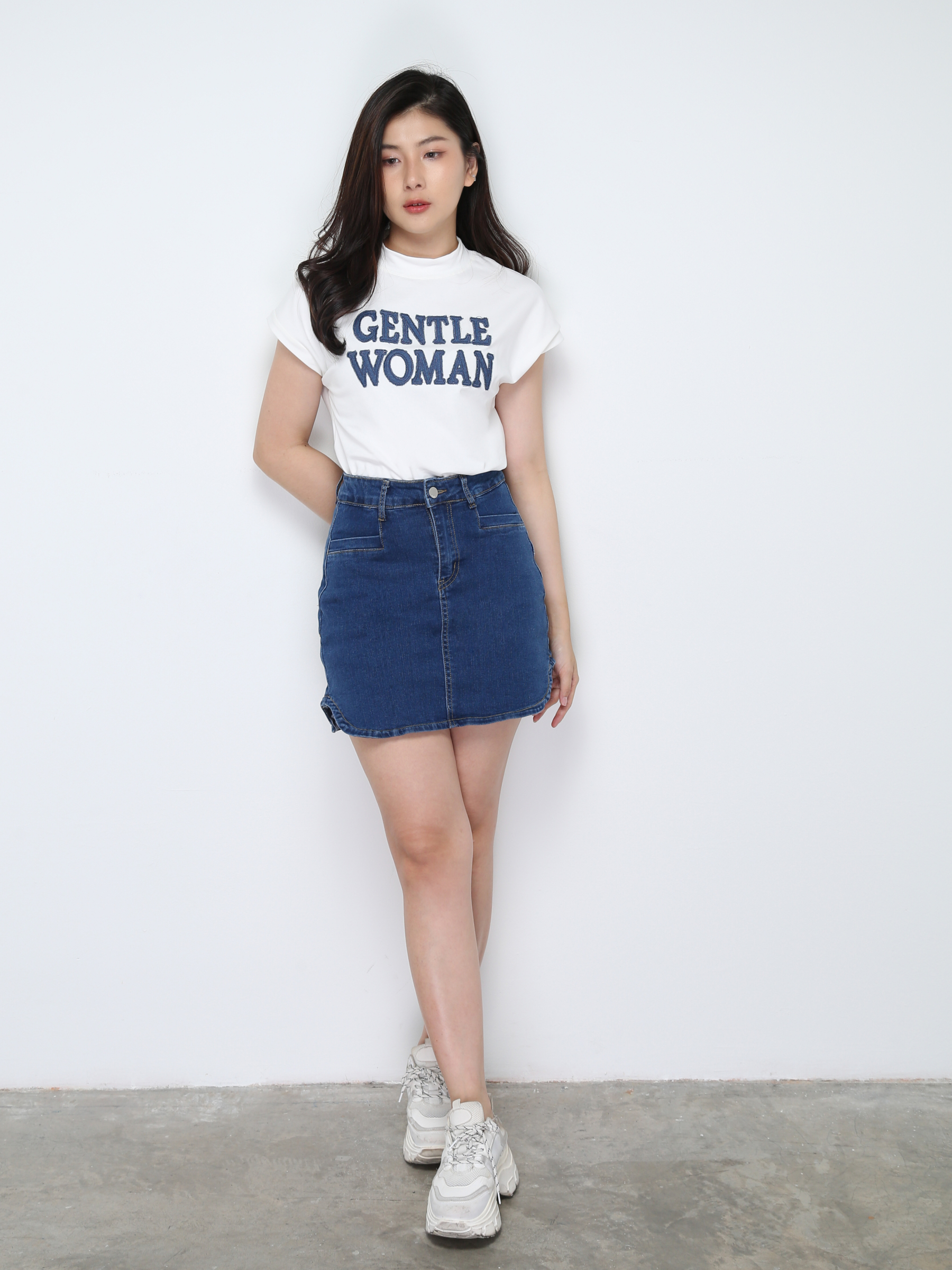 Denim Front Pocket Skirt 28755
