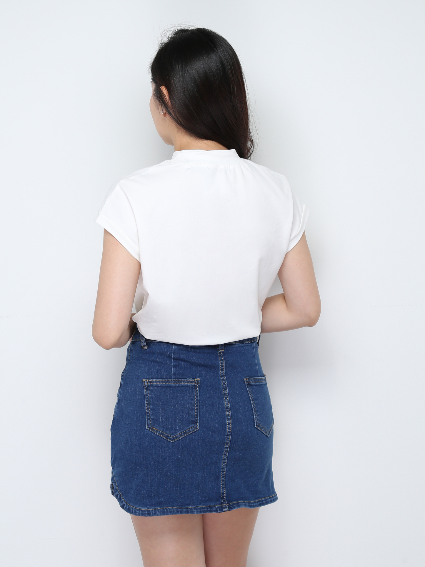 Denim Front Pocket Skirt 28755