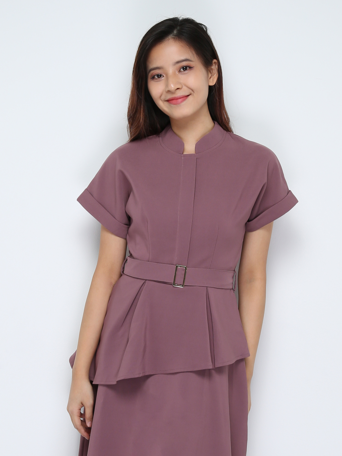 Formal Ruffles With Belt Dress 28335