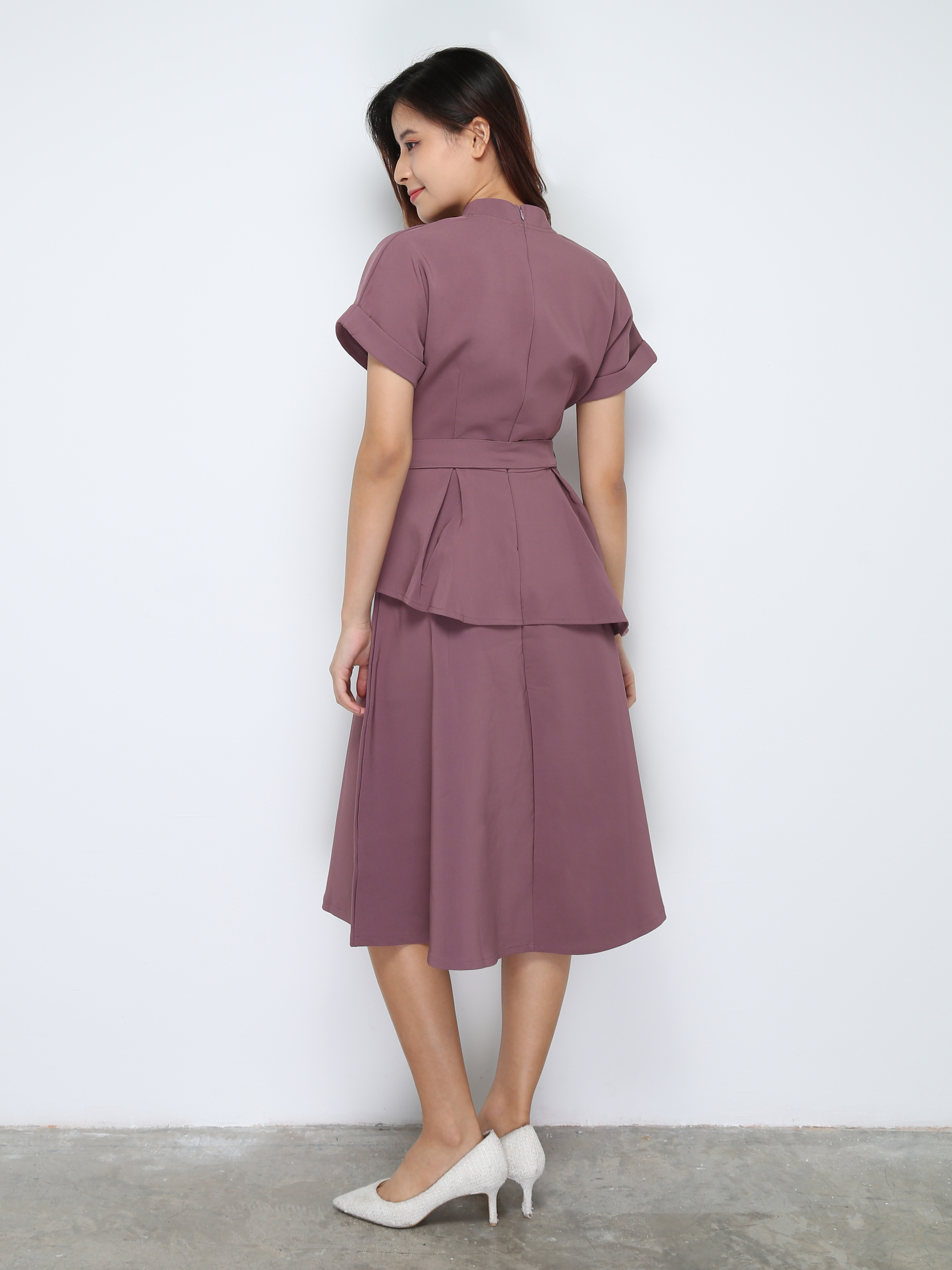 Formal Ruffles With Belt Dress 28335