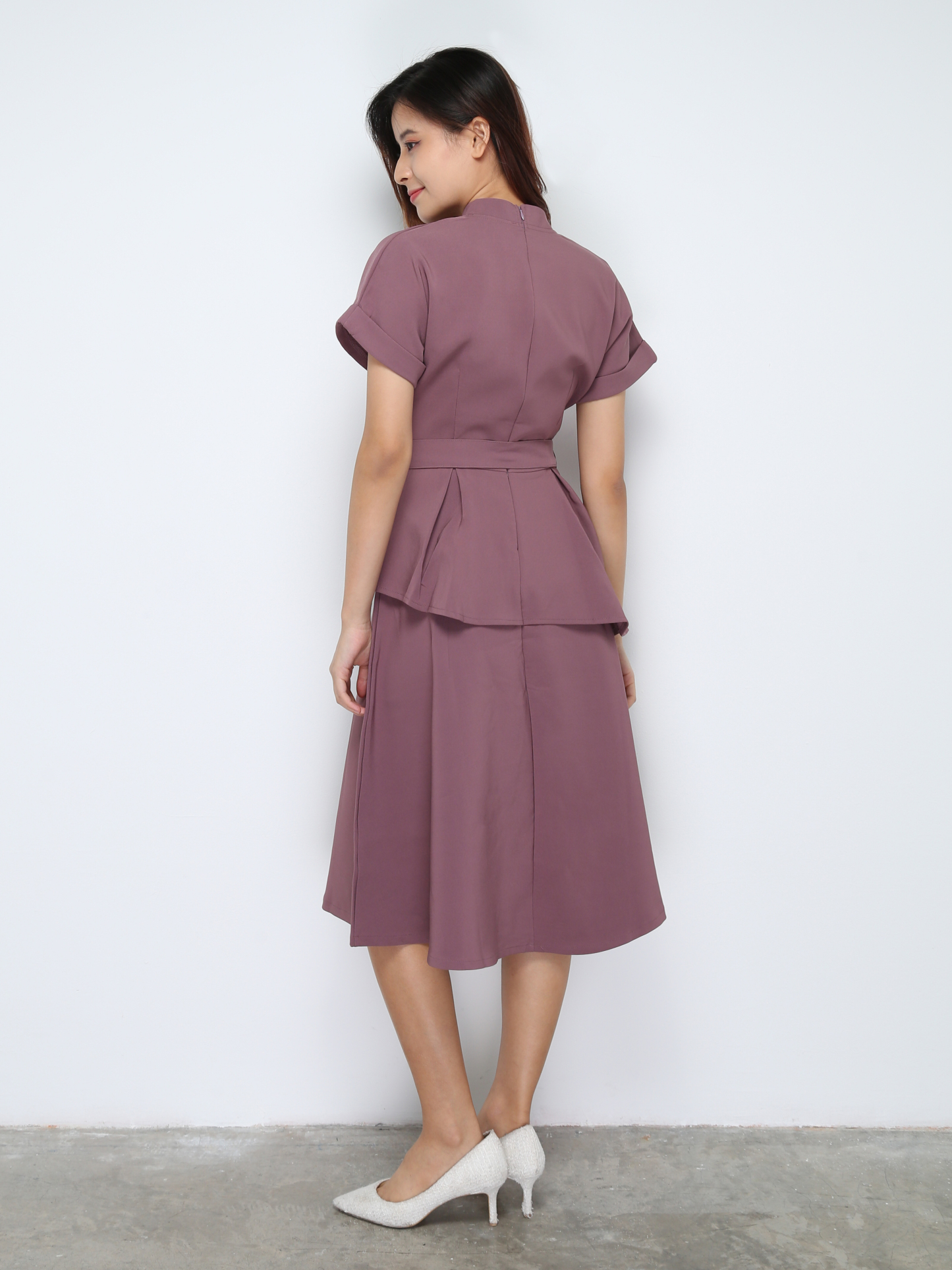 Formal Ruffles With Belt Dress 28335