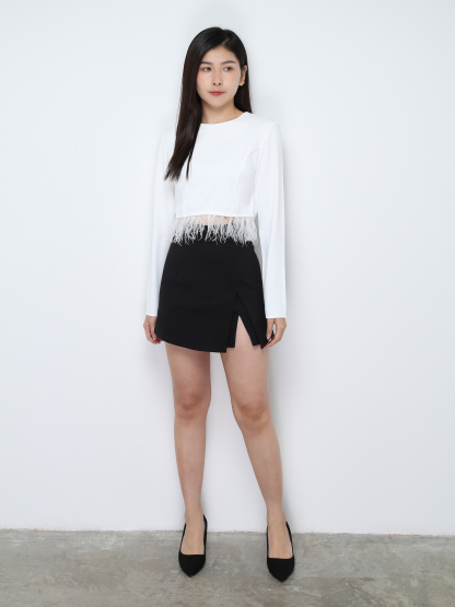 Long Sleeve Tassel Top 28336