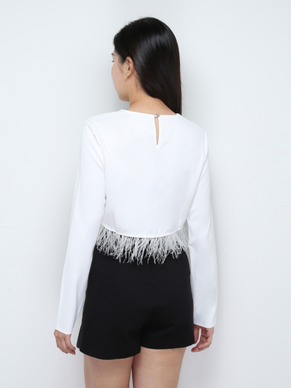 Long Sleeve Tassel Top 28336