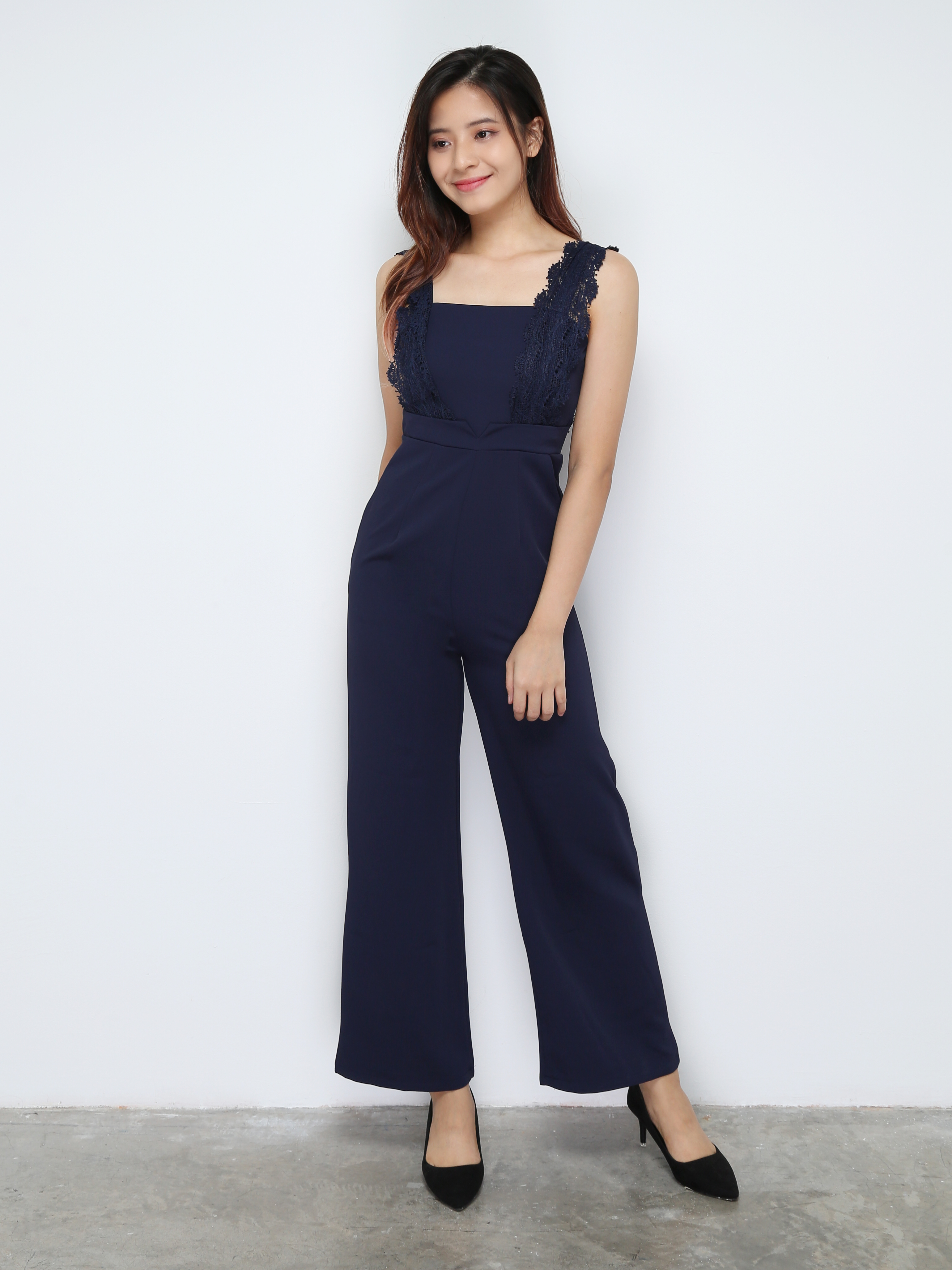Sleeveless With Lace Jumpsuit 28344
