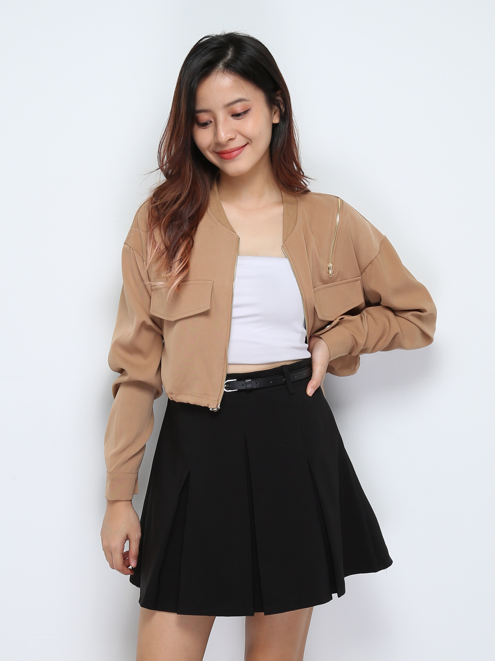 Long Sleeve Front Zip Top 28377