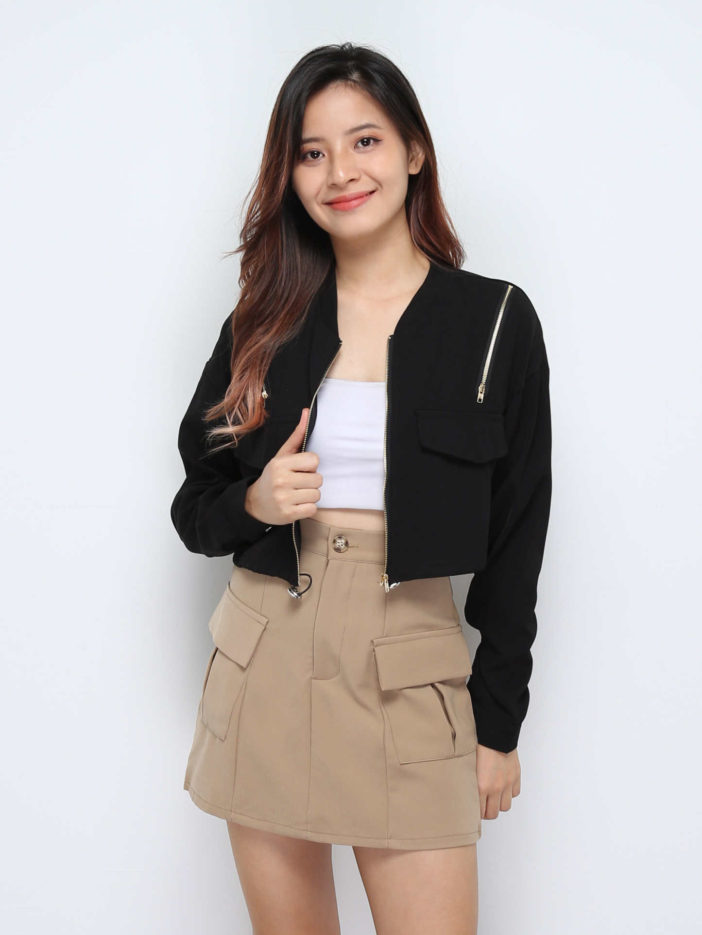 Long Sleeve Front Zip Top 28377