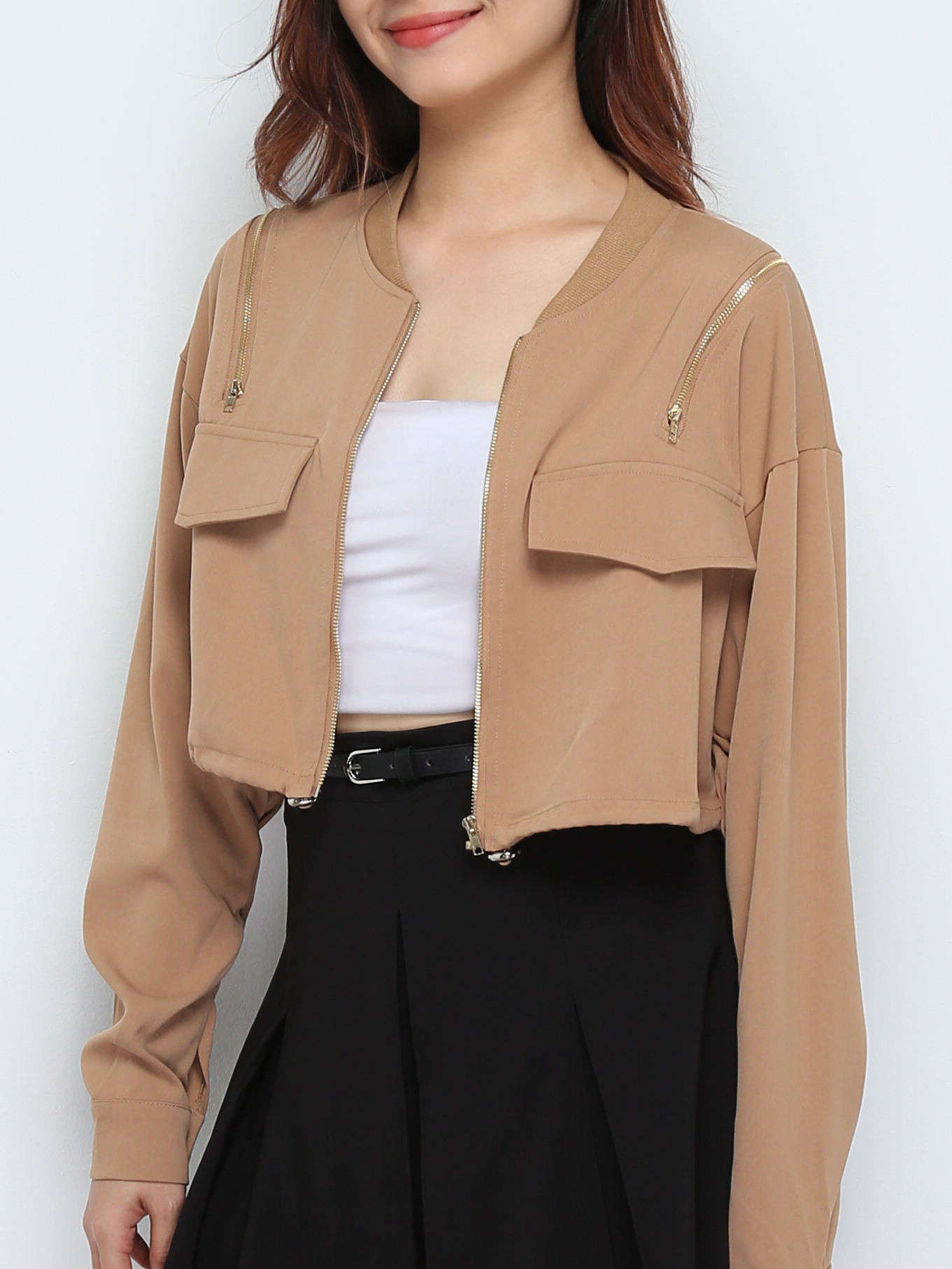 Long Sleeve Front Zip Top 28377