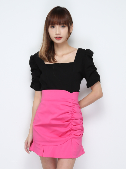 High Waist Pleated Skirt 28298