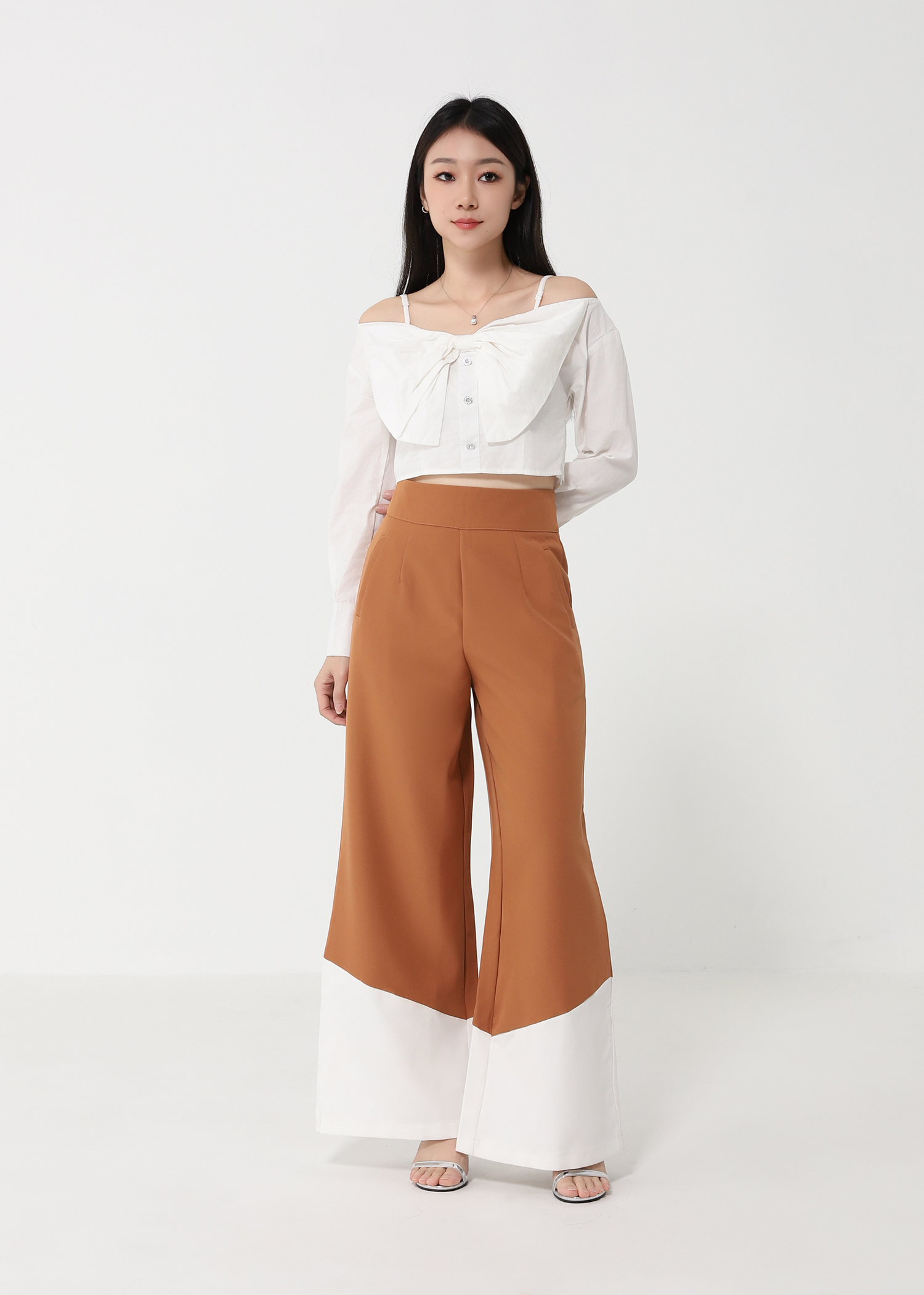Back Zip Pleated Long Pant 28390