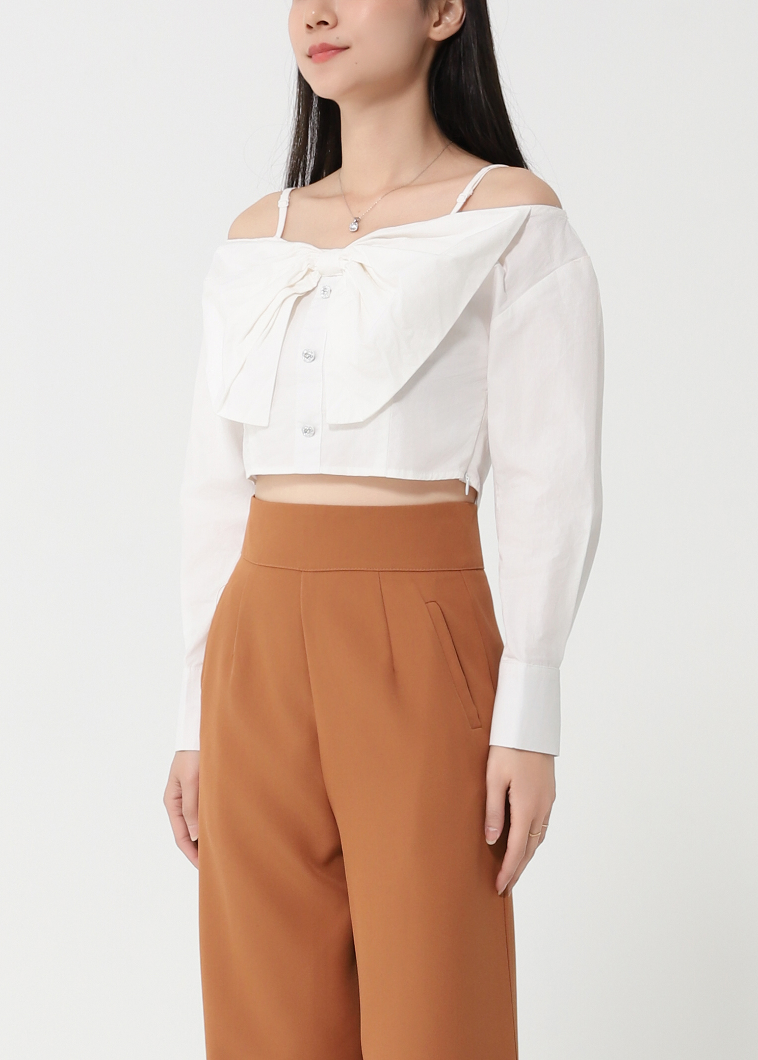 Back Zip Pleated Long Pant 28390