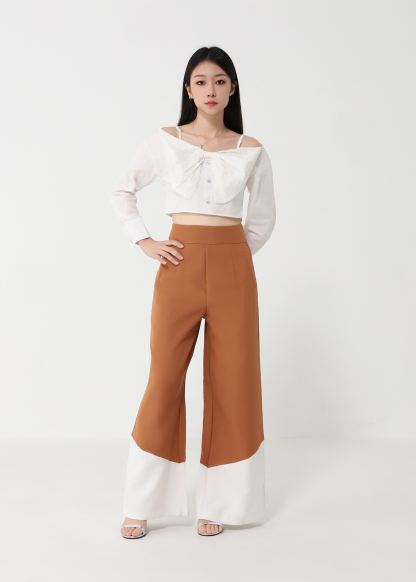Back Zip Pleated Long Pant 28390