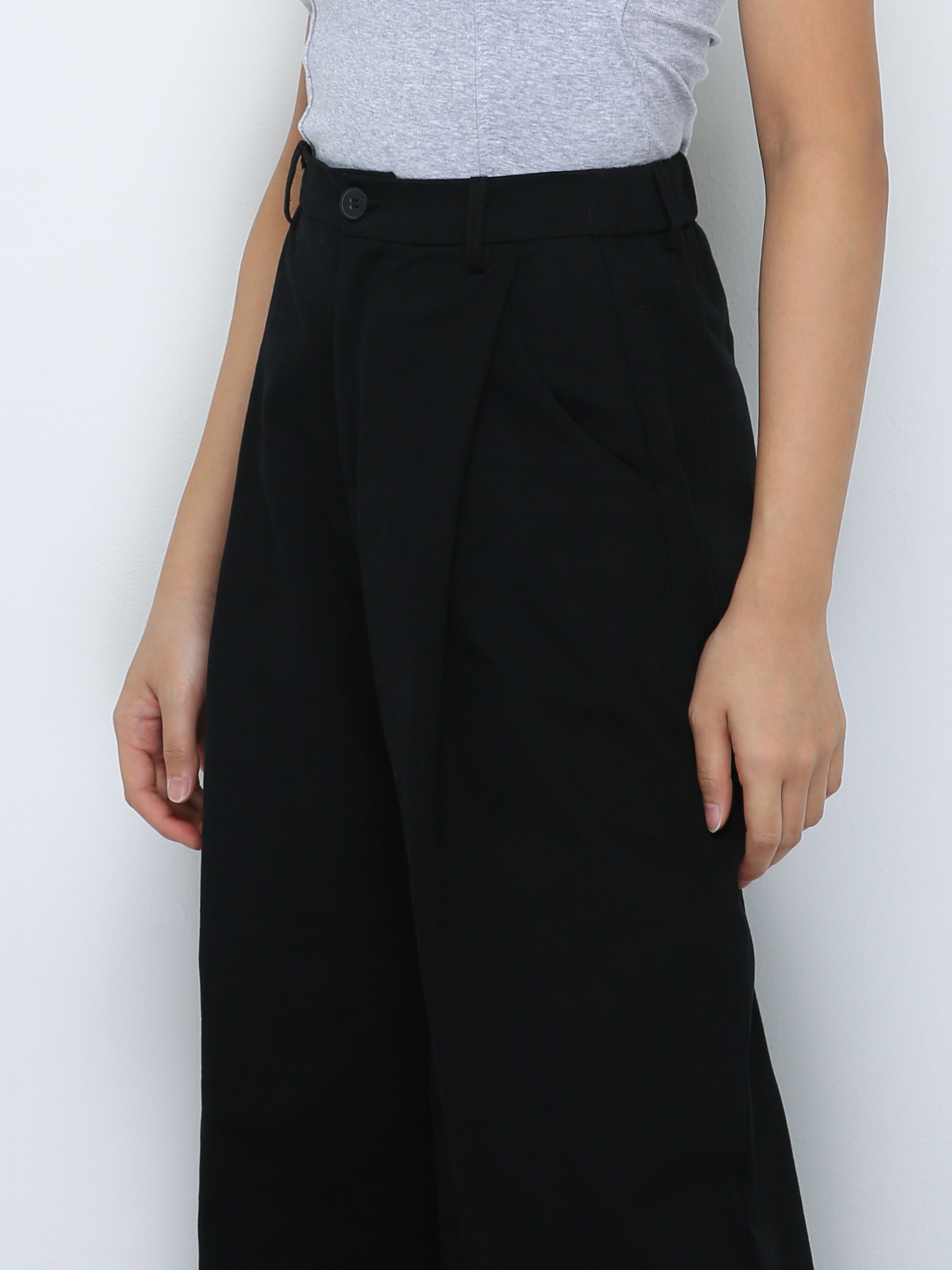 Side Pocket Wide Leg Long pants 33801