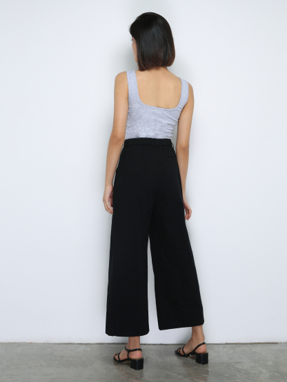 Side Pocket Wide Leg Long pants 33801