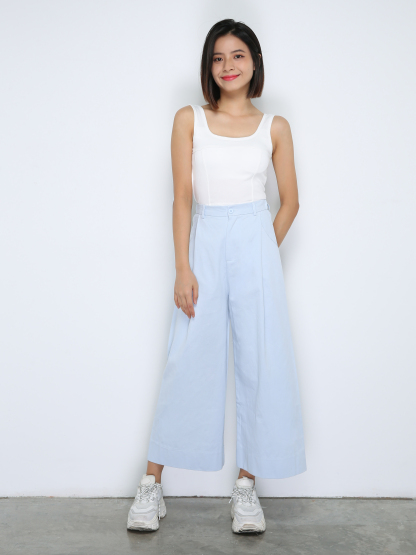 Side Pocket Wide Leg Long pants 33801