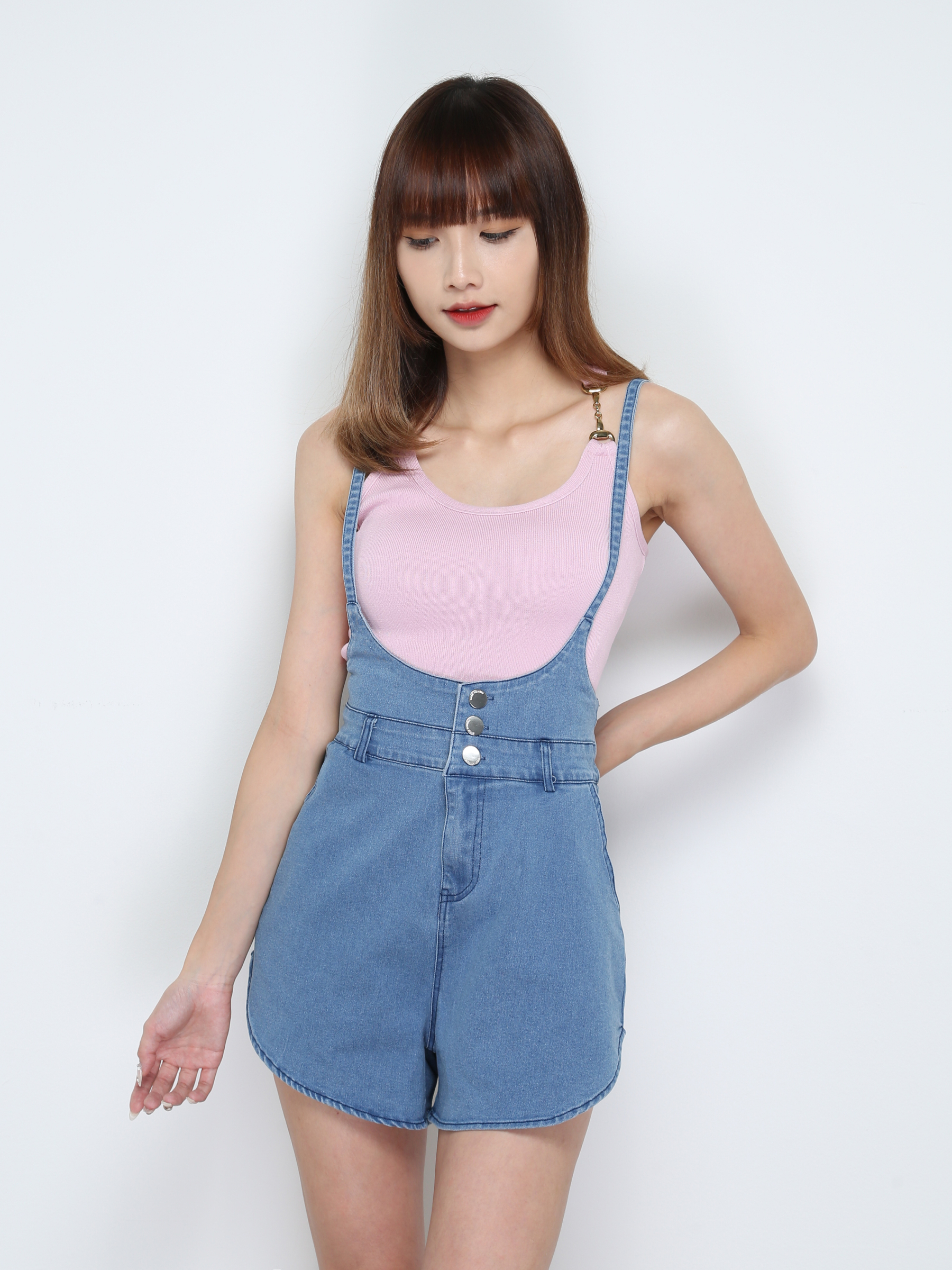 With Gold Ring Strap Sleeveless Top 28459