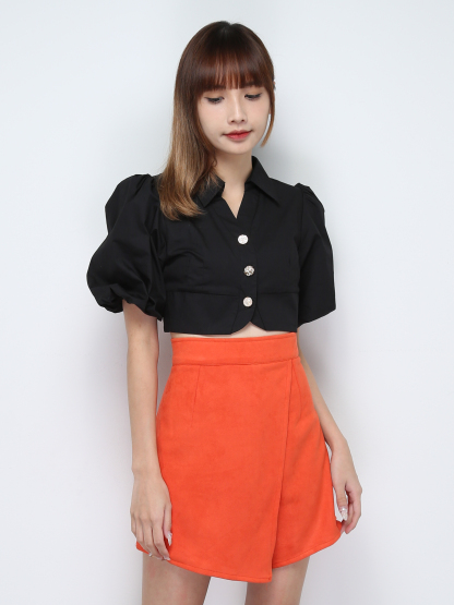 High Waist Wrap Skirt pants 28718