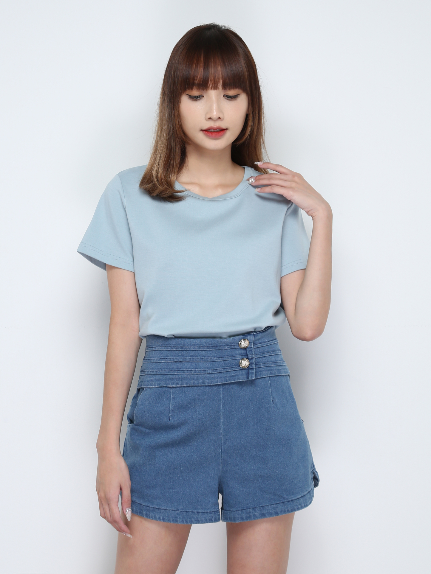 Short Sleeve Plain Top 28493