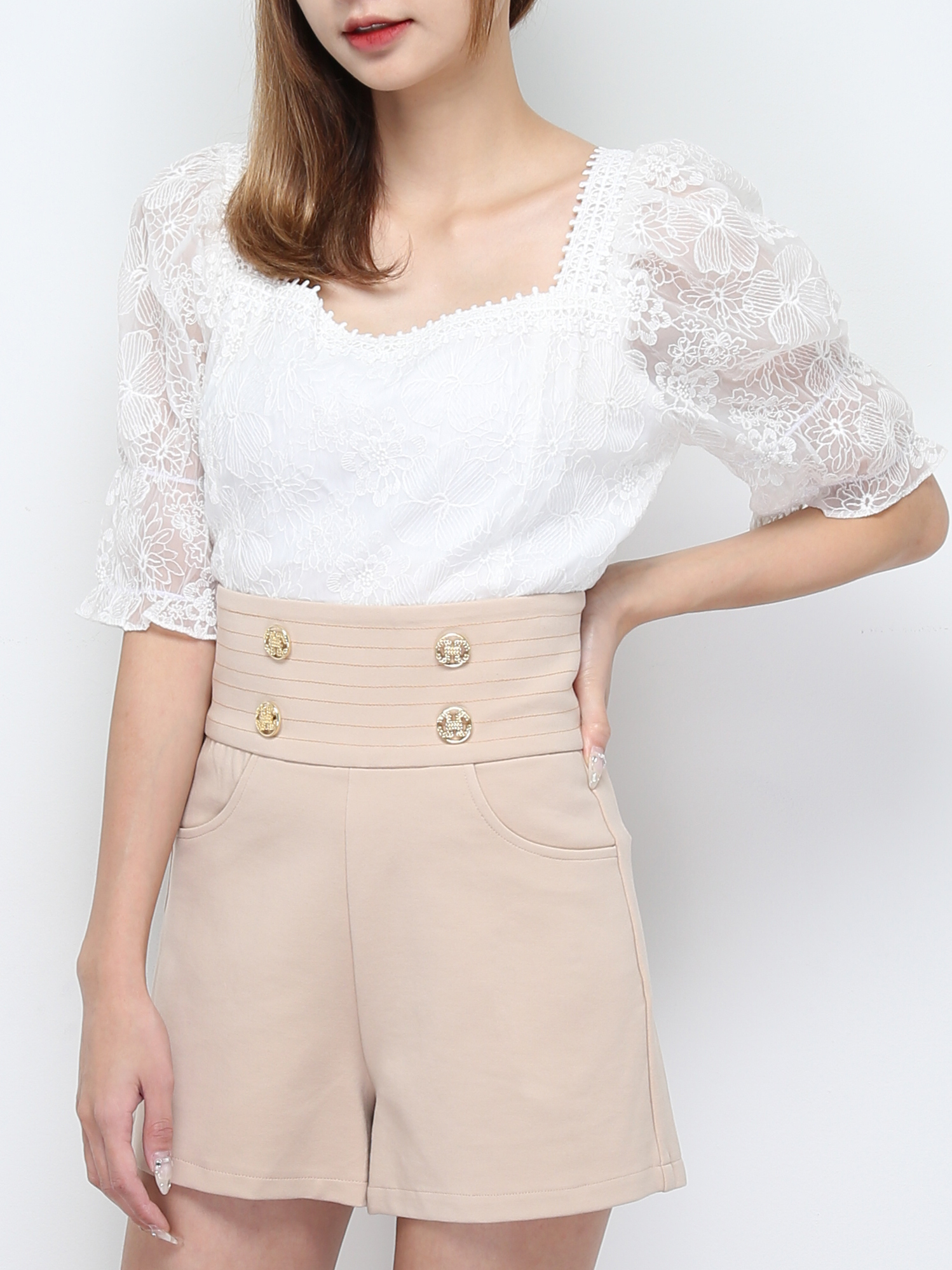Lace Square Neck Top 28497