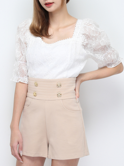 Lace Square Neck Top 28497