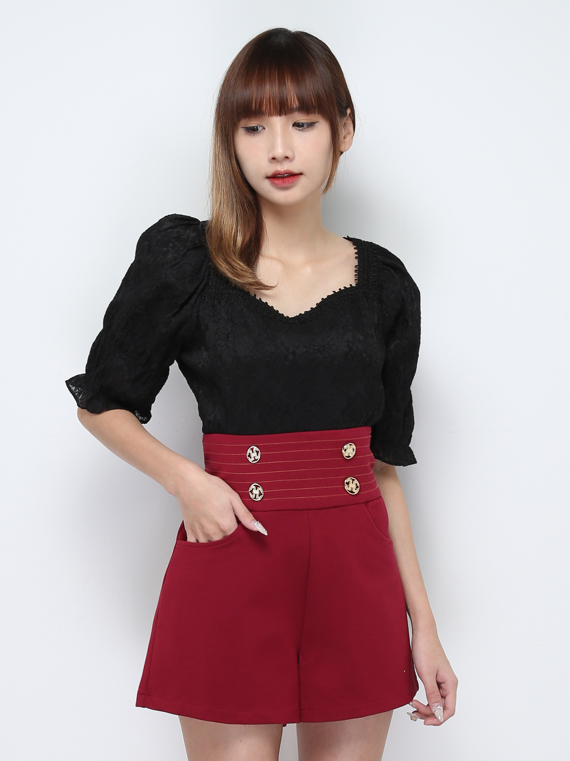 Lace Square Neck Top 28497