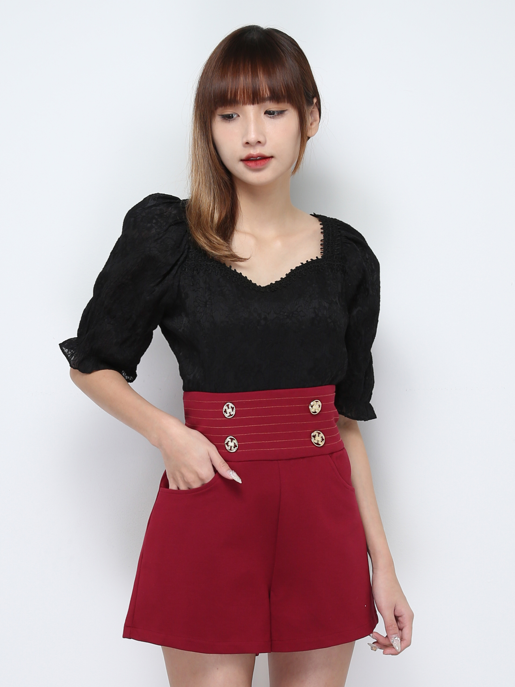 Lace Square Neck Top 28497