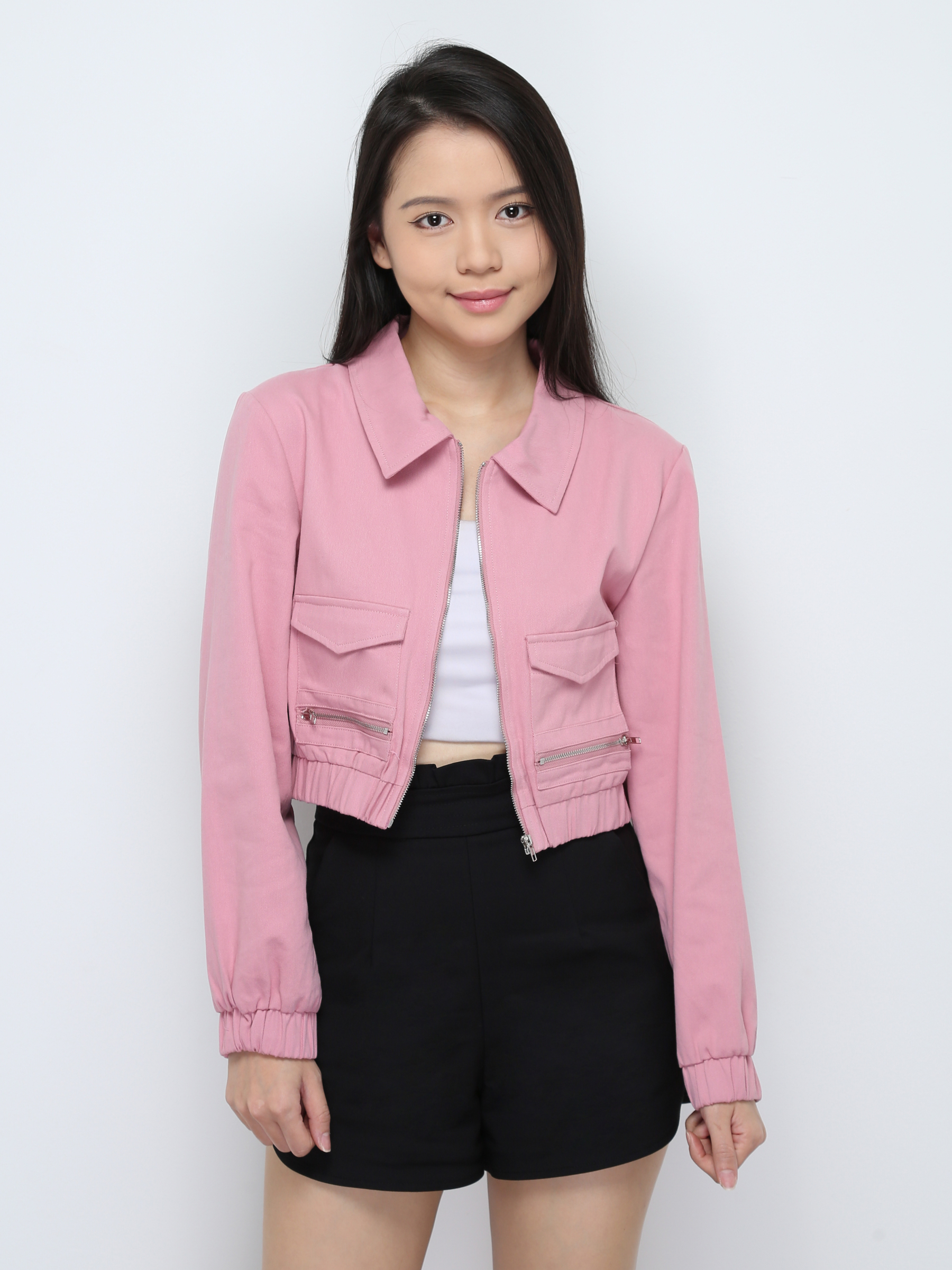 High Waist Side Pocket Short pants 28539