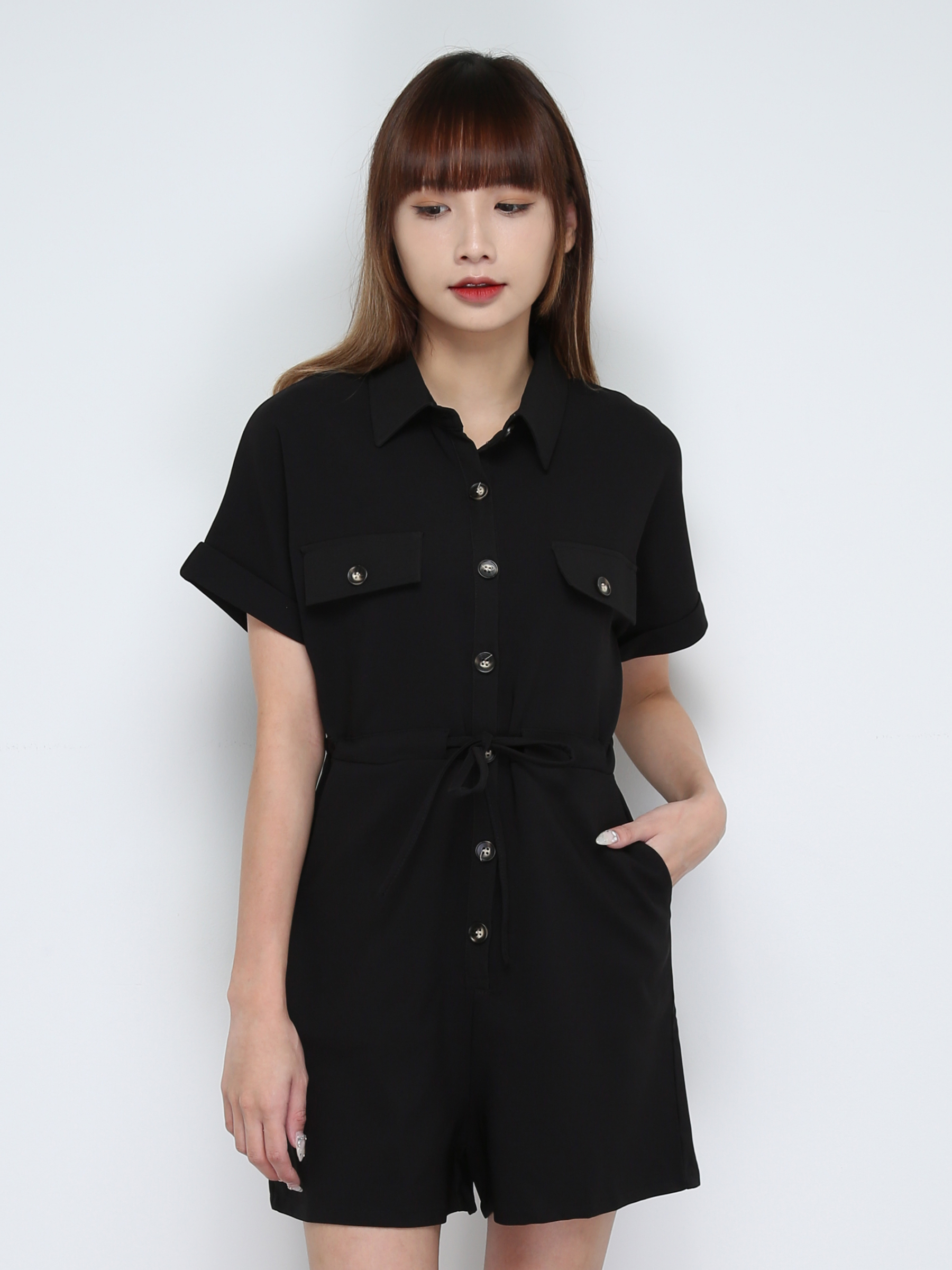 Waist Drawstring Jumpsuit 28599