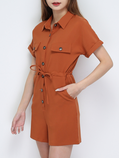 Waist Drawstring Jumpsuit 28599