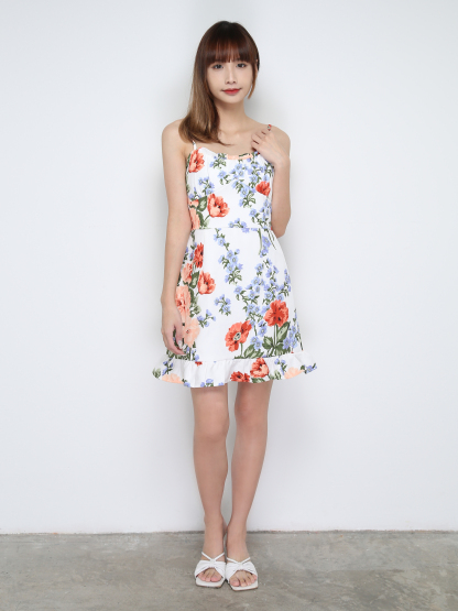 Sleeveless Floral Dress 28621