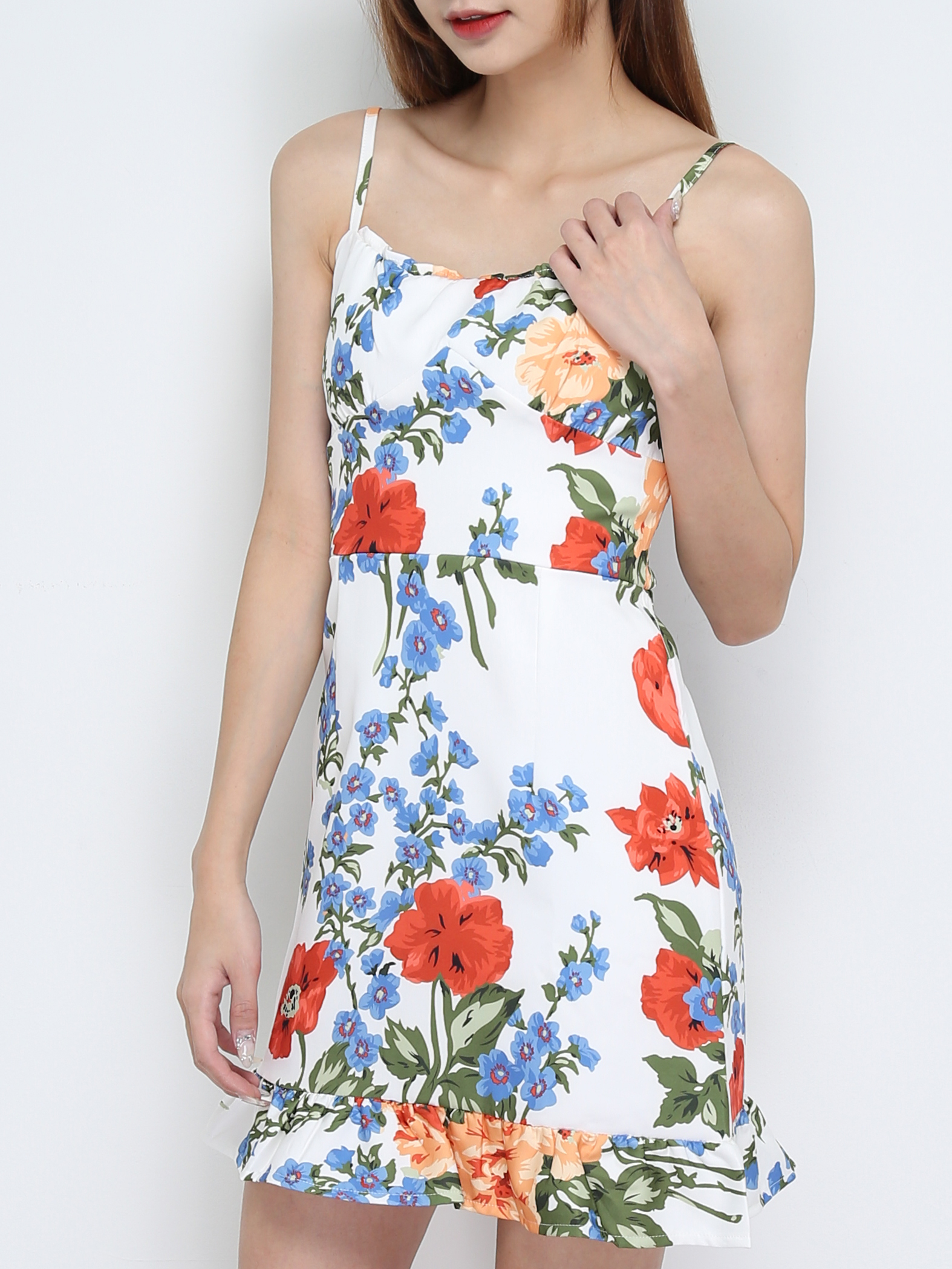 Sleeveless Floral Dress 28621