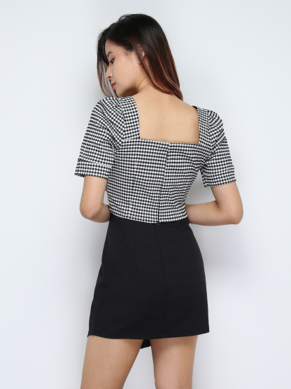 Short Sleeve Wrap Top 28712